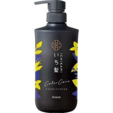  KRACIE Ichikami Color Care & Base Conditioner Восстанавливающий кондиционер для ухода за окрашенными волосами, с ароматом цветущей горной вишни и цветков лимона, помпа 480г., фото 1 
