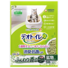  Unicharm Наполнитель цеолитовый для системных туалетов Deo-Toilet Nyantomo с растительным ароматом крупные гранулы 3,8 л, фото 1 