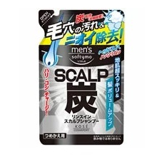  KOSE Глубокоочищающий, удаляющий посторонние запахи и охлаждающий мужской шампунь-кондиционер "Softymo Men’s" для волос и кожи головы с древесным углём 400 мл, мягкая упаковка, фото 1 