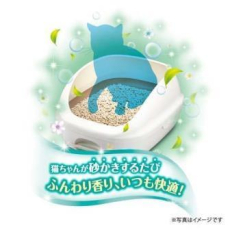  UNICHARM Наполнитель цеолитовый для системных туалетов Deo-Toilet Nyantomo аромат свежести крупные гранулы 3,8 л, фото 4 