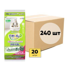  UNICHARM Пеленки для системного туалета Deo-Toilet антибактериальные с растительным ароматом кор 12 уп*20шт, фото 1 