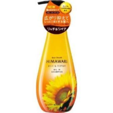  KRACIE Dear Beaute Himawari Rich & Repair Шампунь с растительным комплексом для поврежденных волос, с цветочным ароматом и нотками черной смородины и грейпфрута, помпа 500мл., фото 1 