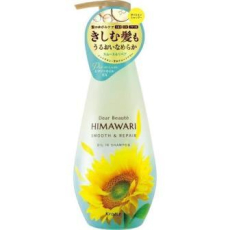  KRACIE Dear Beaute Himawari Smooth & Repair Шампунь с растительным комплексом для восстановления и гладкости волос, с цветочным ароматом и нотками цитрусов, личи и черной смородины, помпа 500мл., фото 1 