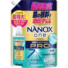  LION  Концентрированное жидкое средство NANOX one  для стирки белья с максимально глубокой антибактериальной очисткой и защитой от запахов и изменения цвета, сменный блок, 1010г, фото 1 