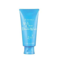  SHISEIDO Senka All Clear Double Wash Пенка для умывания и снятия макияжа, с гиалуроновой кислотой и протеинами шёлка, туба 120г., фото 1 