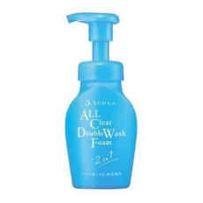  SHISEIDO Senka All Clear Double Wash Foam Пенка-мусс для умывания и снятия макияжа, с гиалуроновой кислотой и протеинами шелка, 150мл., фото 1 