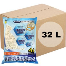  Super Cat Наполнитель бумажный для системных туалетов Deo-Toilet Nyantomo крупные гранулы коробка 4лХ8уп, фото 1 