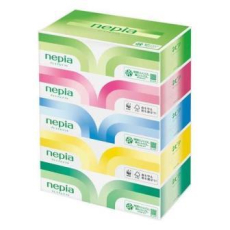  NEPIA Салфетки бумажные двухслойные Japan Premium Soft Tissue 5 x 180шт, фото 2 