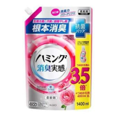  KAO Humming Feeling Rose Garden Кондиционер-ополаскиватель для белья, с антибактериальным эффектом, с ароматом розового сада, мягкая упаковка с крышкой 1400мл., фото 1 