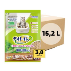  Unicharm Наполнитель древесный для системных туалетов Deo-Toilet Nyantomo мелкие гранулы коробка 4 уп*3,8 л, фото 1 