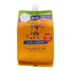  KUMANO YUSHI Шампунь-кондиционер для волос против перхоти и неприятного запаха, с экстрактом хурмы сменная упаковка 1000мл, фото 1 
