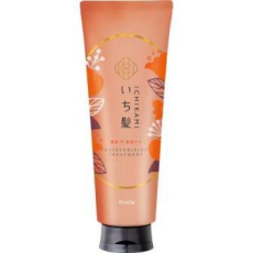  KRACIE Ichikami Double Moisturizing Care Treatment Маска для интенсивного увлажнения поврежденных волос, с ароматом абрикоса и цветущей горной вишни, туба 230г., фото 1 