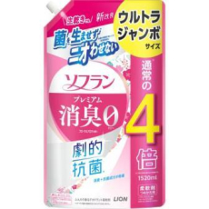  LION Кондиционер для белья Soflan Premium Floral Aroma с антибактериальным и дезодорирующим эффектом, с цветочно-ягодным ароматом, 1520мл запаска, фото 1 