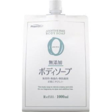  KUMANO YUSHI Pharmaact Additive-free Жидкое мыло для тела без добавок, для чувствительной кожи, сменная упаковка с крышкой 1000мл., фото 1 