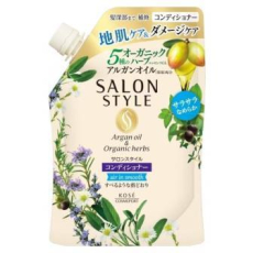 KOSE Salon Style Air in Smooth Кондиционер для волос разглаживающий, с органическими маслами, с ароматом цветов и трав, мягкая упаковка, 360мл., фото 1 
