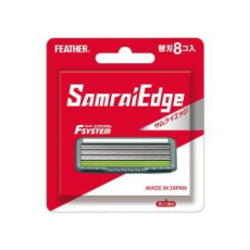  FEATHER Запасные кассеты с тройным лезвием для станков Feather «Samrai Edge» 8 шт, фото 1 
