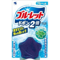  KOBAYASHI Таблетка для бачка унитаза Bluelet Dobon Double Blue Mint с эффектом окрашивания воды, аромат мяты, 120г., фото 1 