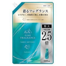  NS FaFa Кондиционер для белья Fine Fragrance Paradis с ароматом зеленого яблока, туберозы и жасмина, сменная упаковка, 1400мл., фото 1 