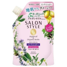  KOSE Salon Style Rich Moisture Кондиционер для волос увлажняющий, с органическими маслами, с ароматом цветов и трав, мягкая упаковка, 360мл., фото 1 