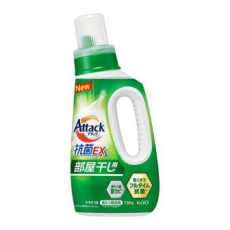  KAO Жидкое средство для стирки Attack Antibacterial EX for Room Drying с максимальным стерилизующим и дезодорирующим эффектом  с насыщенным травяным ароматом 720г., фото 1 