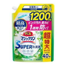  KAO Чистящее средство для ванной комнаты Magiclean Super Foam с антибактериальным эффектом аромат трав запаска 1200мл., фото 1 