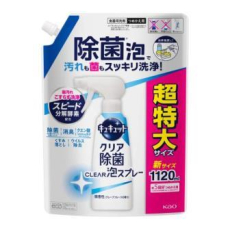  KAO Спрей-пенка для мытья посуды CuCute Clear с ароматом грейпфрута сменный блок 1120мл, фото 1 