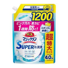  KAO Чистящее средство для ванной комнаты Magiclean Super Foam с антибактериальным эффектом без аромата запаска 1200мл., фото 1 