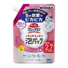  KAO Toilet Magiclean White Floral Инновационное чистящее пенное средство для бесконтактной очистки чаши унитаза, с ароматом белых цветов, мягкая упаковка с крышкой 660мл., фото 1 