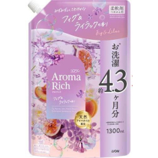  LION Aroma Rich кондиционер для белья аромат: инжир,сирень запаска с крышкой 1300мл, фото 1 