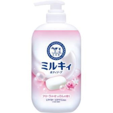  COW Жидкое молочное мыло для тела c маслом ши и скваланом Milky с ароматом цветочного мыла и фруктовыми нотками, 500мл., фото 1 