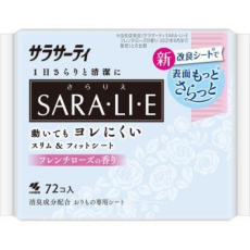  KOBAYASHI Ежедневные гигиенические прокладки Sarasaty Sara･li･e French Rose с ароматом французской розы 72шт., фото 1 