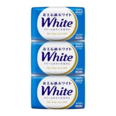  KAO Натуральное увлажняющее туалетное мыло "White" со скваланом (нежный аромат цветочного мыла) 130 г х 3 шт., фото 1 
