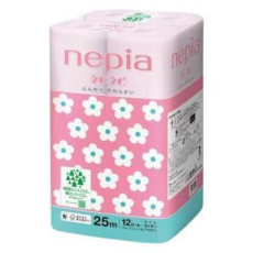  NEPIA Туалетная бумага двухслойная Nepi Nepi с ароматом сакуры 25м 12 рулонов, фото 1 