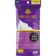  OHE AWAYUKI Массажная мочалка "Увлажняющая пена", жесткая, фиолетовая, 28Х100см., фото 1 