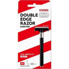  FEATHER Классический Т-образный станок "FEATHER SAFETY RAZOR" со сменными двухсторонними лезвиями, р, фото 1 