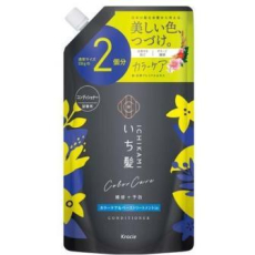  KRACIE Ichikami Color Care & Base Conditioner Восстанавливающий кондиционер для ухода за окрашенными волосами, с ароматом цветущей горной вишни и цветков лимона, сменная упаковка с крышкой 660г., фото 1 