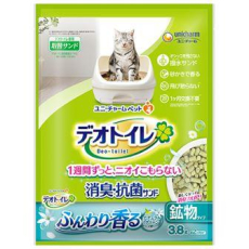  Unicharm Наполнитель цеолитовый для системных туалетов Deo-Toilet Nyantomo аромат свежести крупные гранулы 3,8 л, фото 1 