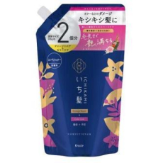 KRACIE Ichikami Damage Repair & Color Care Кондиционер для восстановления повреждений и ухода за цветом волос, с ароматом цветков лимона и цветущей вишни, сменная упаковка с крышкой 660мл., фото 1 
