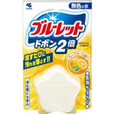  KOBAYASHI Bluelet Dobon Double Grapefruit Таблетка для бачка унитаза очищающая и дезодорирующая, с ароматом грейпфрута, 120г., фото 1 