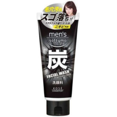 KOSE Mens Softymo Facial Wash Charcoal Мужская пенка-скраб с древесным углем, с цитрусово-мятным ароматом, 130г., фото 1 