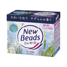  KAO New Beads Стиральный порошок для белого и цветного белья с кислородным отбеливателем и освежающим ароматом ландыша, 800г., фото 1 