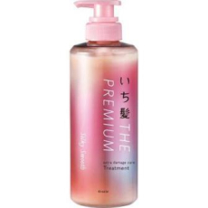  KRACIE Ichikami The Premium Silky Smooth Treatment Восстанавливающий бальзам-ополаскиватель для гладких, шелковистых волос, с глубоким ароматом цветущей вишни, помпа 480г., фото 1 