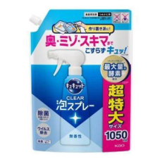  KAO Средство для мытья посуды "CuCute Clear" (без аромата / пена-спрей для мытья без губки) 1050 мл, сменная упаковка с крышкой, фото 1 