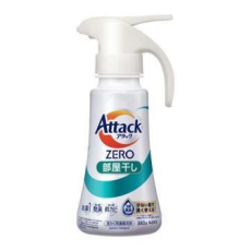  KAO Attack Zero for Room Drying One Hand Type Жидкое средство для стирки суперконцентрированное, антибактериальное, для сушки белья в помещении, с легким ароматом солнечного бриза, флакон с дозатором 380г, фото 1 