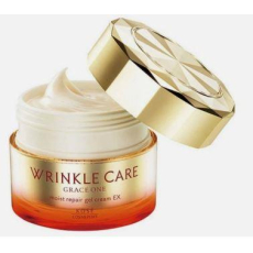  KOSE Grace One Wrinkle Care Moist Repair Gel Cream Антивозрастной крем гелевого типа (7в1) с ниацинамидом, гиалуроновой кислотой, коллагеном и маточным молочком,100г., фото 3 