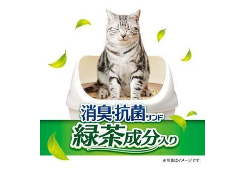  Unicharm Наполнитель бумажный для системных туалетов Deo-Toilet Nyantomo зеленый чай крупные гранулы 4 л, фото 3 