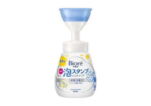  KAO Biore U Foaming Stamp Hand Soap Flower Антибактериальное мыло-пенка для рук, с дозатором в форме цветка, для всей семьи, с легким цитрусовым ароматом, 240мл., фото 1 