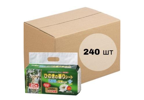  Ishihara  Пеленки для системного туалета Deo-Toilet антибактериальные с медью и кипарисом 20шт х 12уп, фото 1 