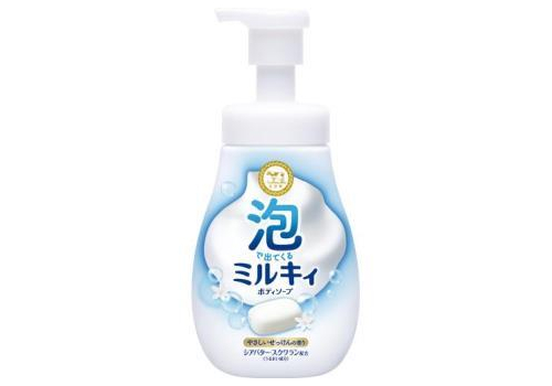  COW Увлажняющее жидкое мыло-пенка для тела с ароматом цветочного мыла «Milky Body Soap» 550 мл, флакон с дозатором, фото 1 