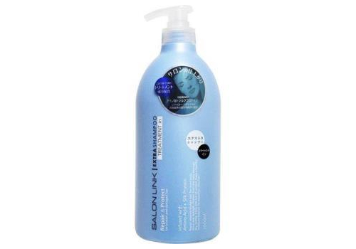  KUMANO YUSHI Salon Link Extra Treatment in Shampoo Восстанавливающий шампунь-маска для волос, с аминокислотами и протеинами шелка, с цветочным ароматом, 1000мл., фото 1 
